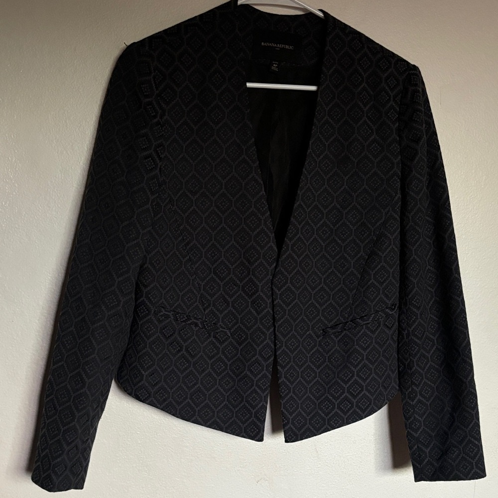 Banana Republic Dark Geometric Blazer